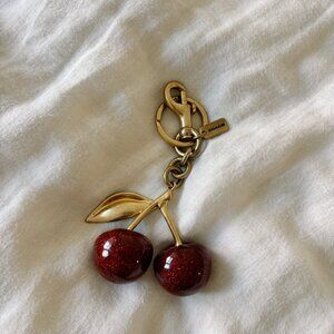 Coach Cherry Bag Charm - Red/Gold - Barely Used